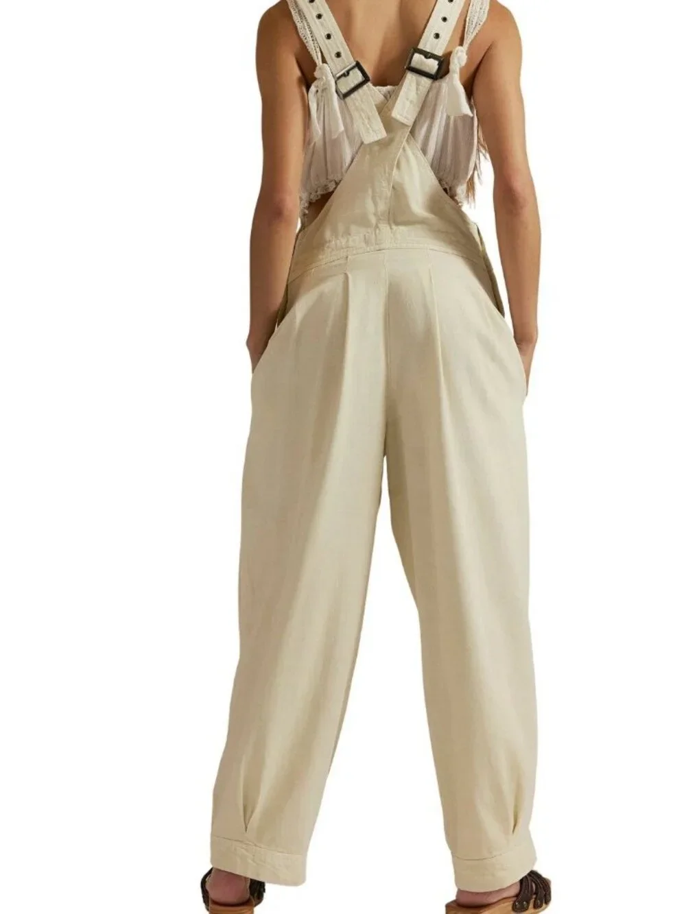 Free People We The Free Felix Tapered Overalls Jumpsuit Dress Pinafore L 288647
